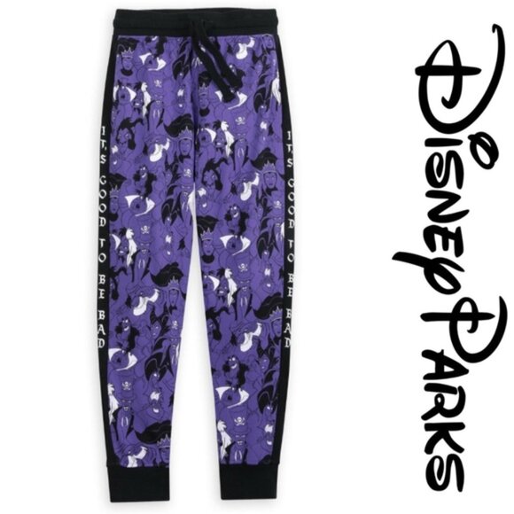 Disney Parks | Purple Villains "Its Good To Be Bad" Jogger Pants | Size Medium - Picture 1 of 11